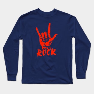 rock sign hand Long Sleeve T-Shirt